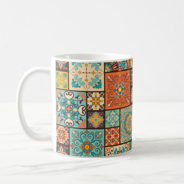 Caneca De Café Um padrão de azulejo islâmico e árabe. (Esquerda)