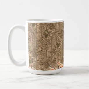 Caneca De Café Um padrão floral vintage com um intricado desi cas