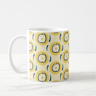 Caneca De Café Um padrão perfeito de colheita com maçã.
