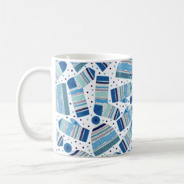 Caneca De Café Um padrão perfeito. Mentiras, bonés e lã, de malha (Esquerda)