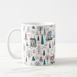 Caneca De Café Um padrão perfeito no estilo escandinavo. Pequena