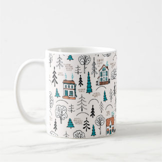 Caneca De Café Um padrão perfeito no estilo escandinavo. Pequena
