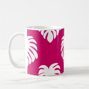 Caneca De Café Um padrão tropical sem descontinuidades com monste