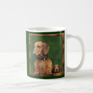 Caneca De Café Um pai do dachshund e seu menino