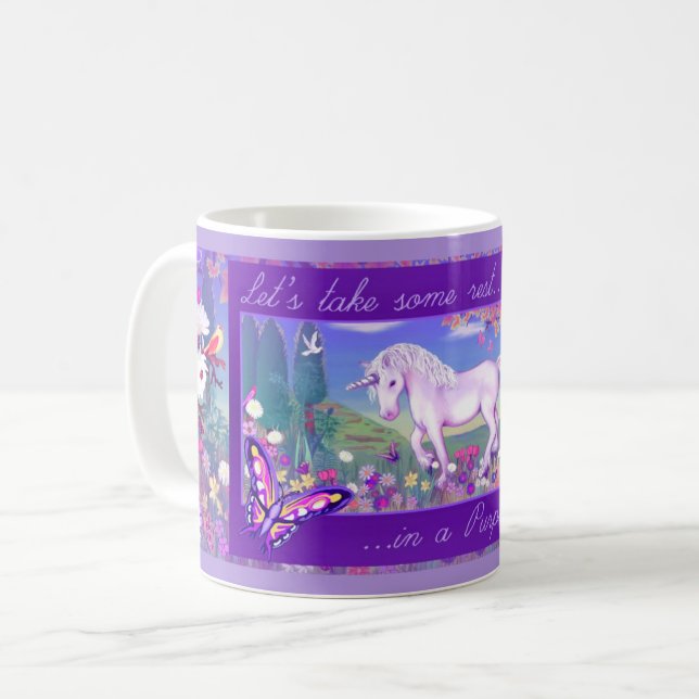 Caneca De Café Um Paraíso Roxo (Frente Esquerda)