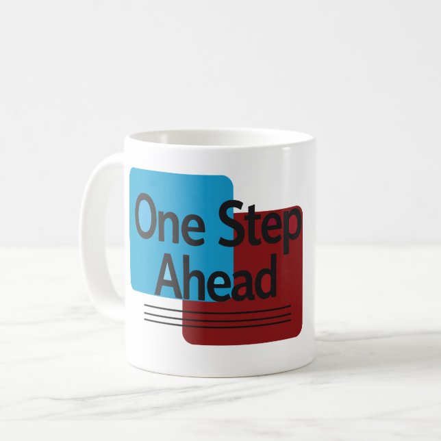 Caneca De Café Um Passo à Frente (Frente Esquerda)