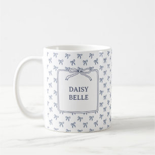 Caneca De Café Um Pequeno Laço Azul Coquete de Jean Baby Blue