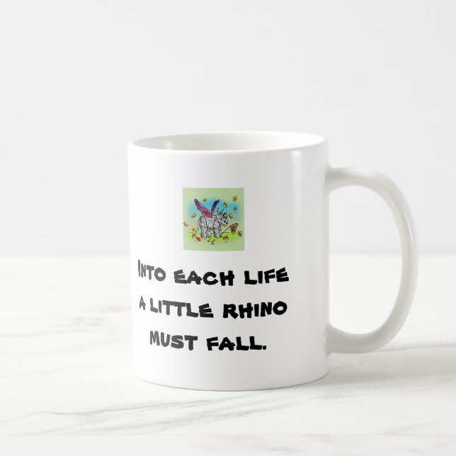 Caneca De Café Um pequeno Rhino (Direita)