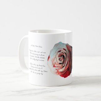 Caneca De Café Um poema vermelho, Rosa vermelha Robert Burns