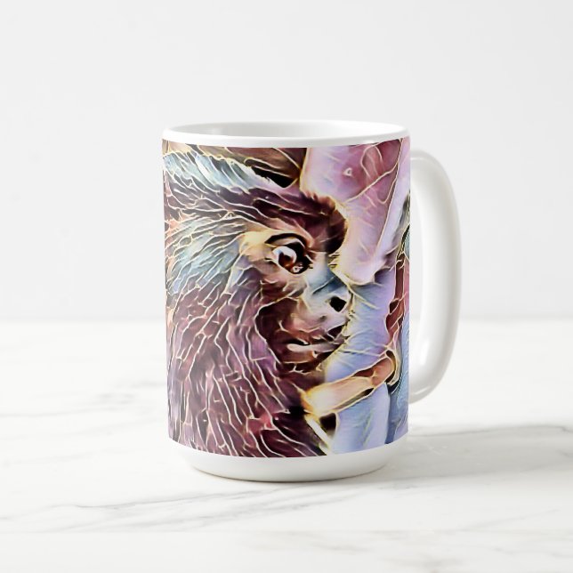 CANECA DE CAFÉ UM POUCO DE MACACO (Frente Esquerda)
