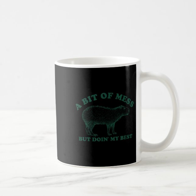 Caneca De Café Um Pouco Engraçado De Meme Mess Capybara Para As M (Direita)