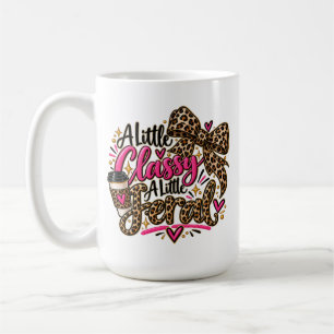Caneca De Café Um pouco sofisticado, um pouco selvagem, estampa d