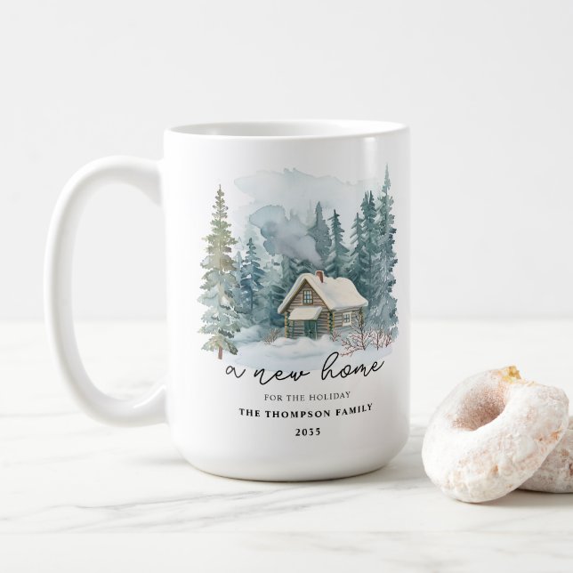 Caneca De Café Um Presente de Caligrafia para Nova Casa nas Festa (Com Donut)