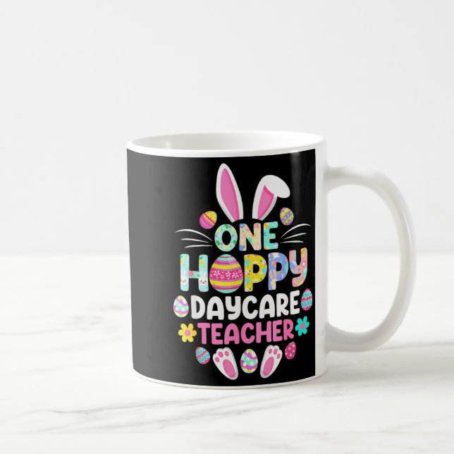 Caneca De Café Um Professor de Creche Alegre Dia Divertido de Pás (Direita)