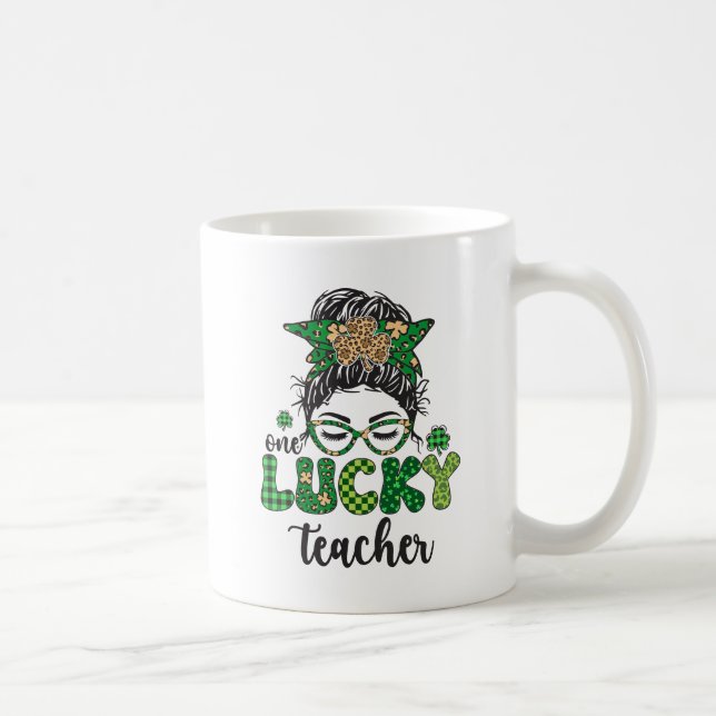 Caneca De Café Um Professor Sortudo - Dia de São Patrício (Direita)