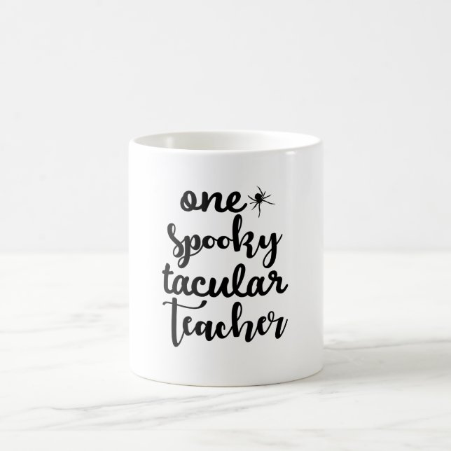 Caneca De Café Um Professor Tacular Spooky - Dia de as Bruxas eng (Centro)