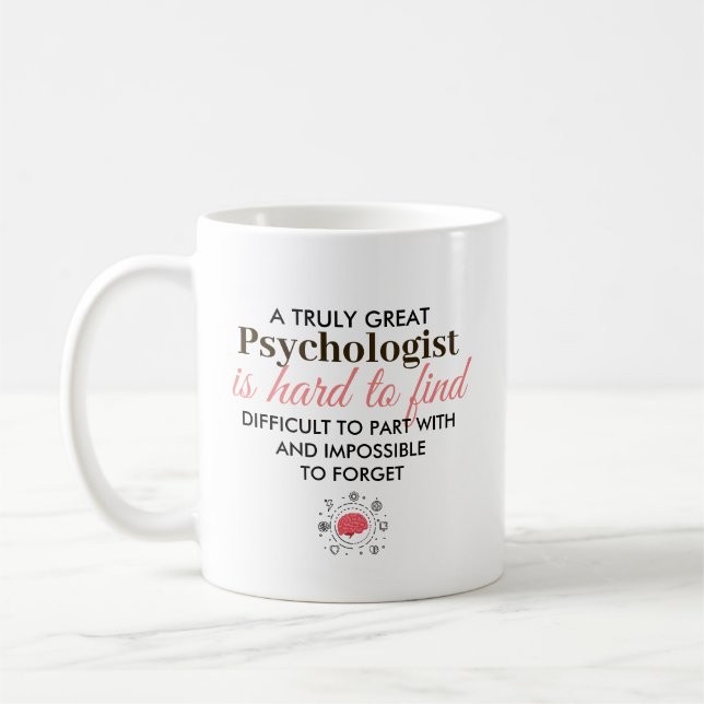 Caneca De Café Um Psicólogo Verdadeiramente Ótimo – Nome Personal (Esquerda)