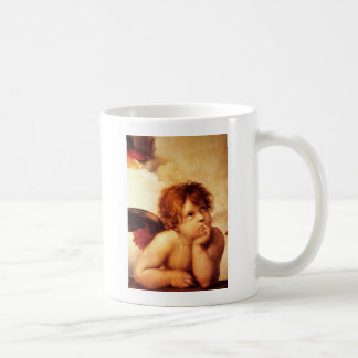 Caneca De Café Um querubim, detalhe do Sistine Madonna - Raphael