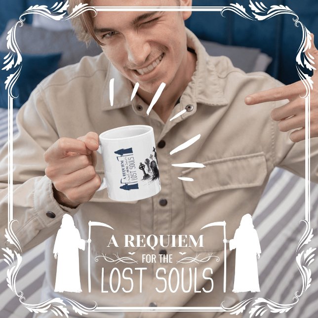 Caneca De Café Um réplica para as almas perdidas (A Requiem for the Lost Souls cover from The Beekeeper Store)
