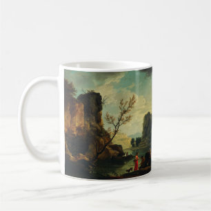 Caneca De Café Um rio com pescadores por Joseph Vernet
