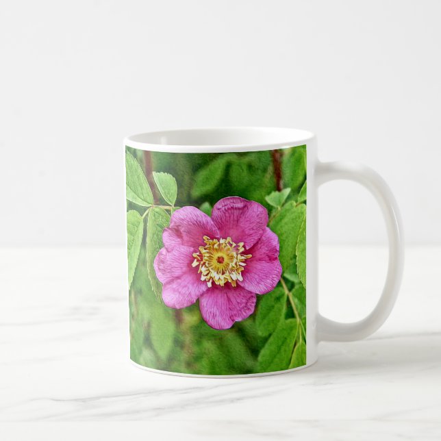 Caneca De Café Um Rosa selvagem (Direita)