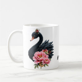 Caneca De Café Um toque de rosa e brilho de cisne.