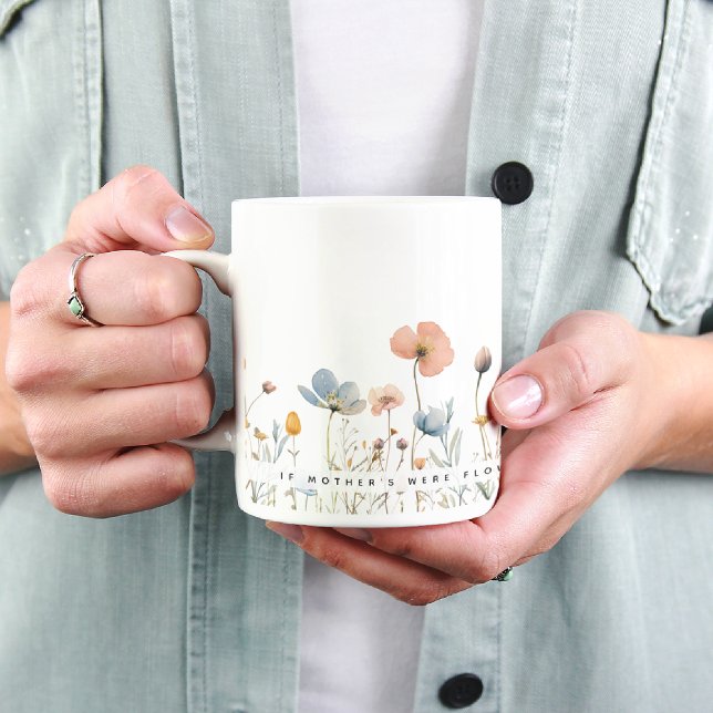 Caneca De Café Um Toque Floral para o Café Manhãs: Mamãe Presente (Criador carregado)