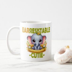 Caneca De Café Um trocadilho divertido. Cartoon do Baby Elephant