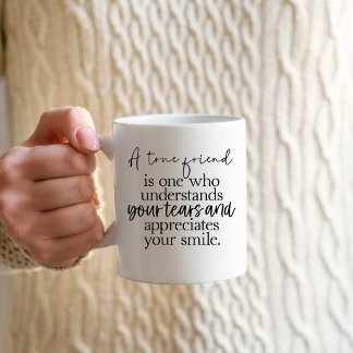 Caneca De Café Um Verdadeiro Amigo, Melhor Amiversário de Amizade
