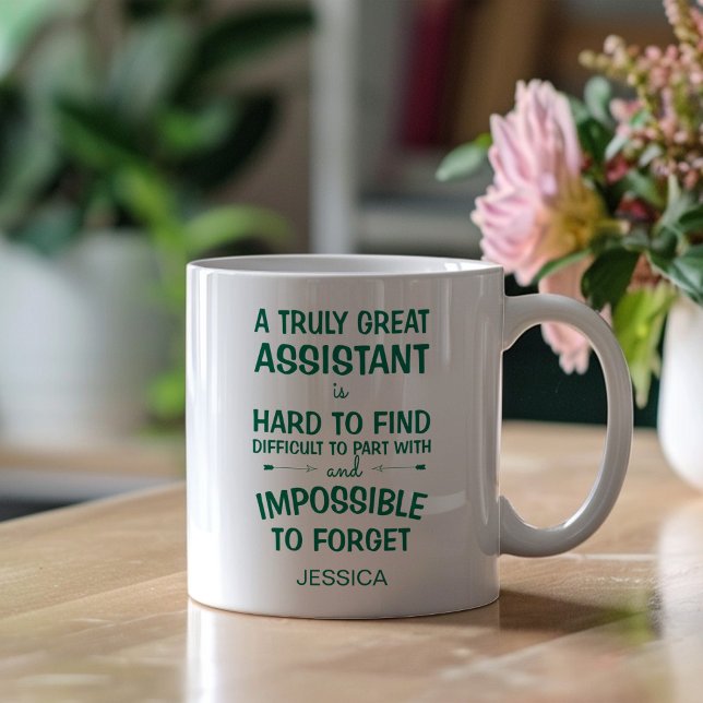 Caneca De Café Um Verdadeiro Assistente de Excelente com Nome (Criador carregado)
