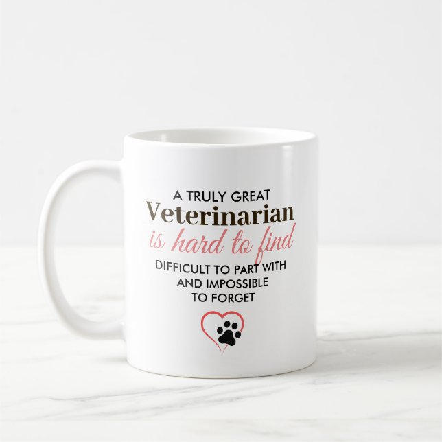 Caneca De Café Um Veterinário Verdadeiramente Excelente - Nome Pe (Esquerda)