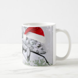Caneca De Café Um Wraparound do Natal do camaleão