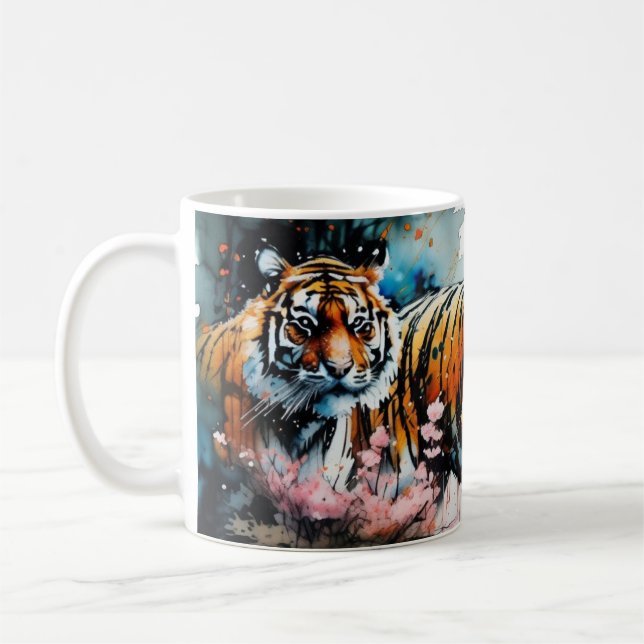 Caneca De Café Uma Ampliação De Tigres (Esquerda)