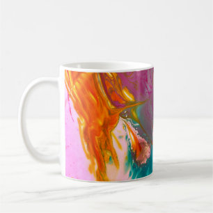 Caneca De Café Uma armação de óleo de abstrato colorido pintado d