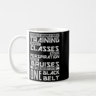 Caneca De Café Uma Arte Marcial de Faixa Preta Jiu Jitsu Caratê