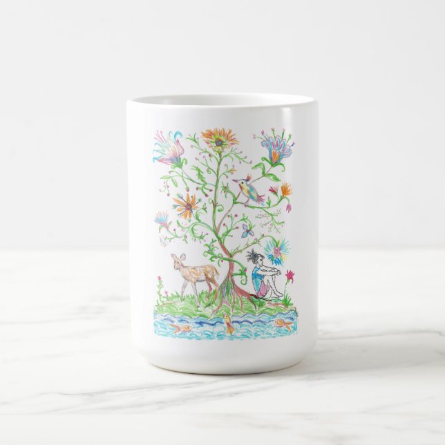 Caneca De Café Uma árvore da vida (Centro)