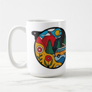 Caneca De Café Uma Aventura de Acampamento