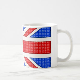 Caneca De Café Uma bandeira do Union Jack texturizada.