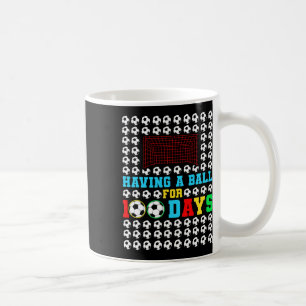 Caneca De Café Uma Bola Por 100 Dias De Jovens Jovens Jogador De