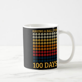 Caneca De Café Uma Bola Por 100 Dias De Professora De Futebol Pro