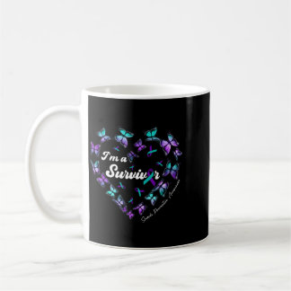 Caneca De Café Uma Borboleta Coração de Conscientização sobre Pre