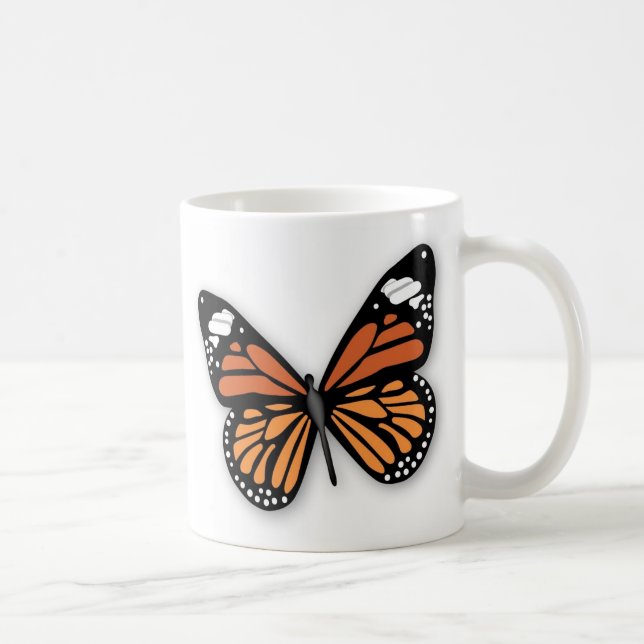 Caneca De Café Uma borboleta Monarca Enjoada (Direita)