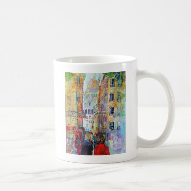 Caneca De Café Uma caminhada da noite a Sacre Coeur (Direita)