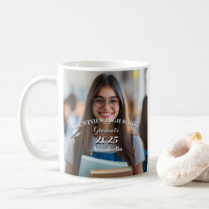 Caneca De Café Uma caneta de graduação de Foto Simples e Personal