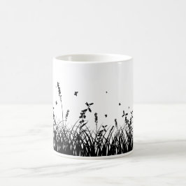 Caneca De Café Uma Capa Silhouette Simples
