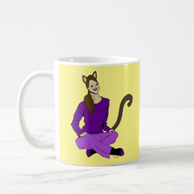 Caneca De Café uma catgirl (Esquerda)