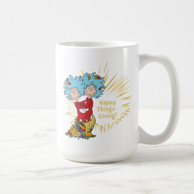 Caneca De Café Uma Coisa Duas Coisas Felizes. (Direita)