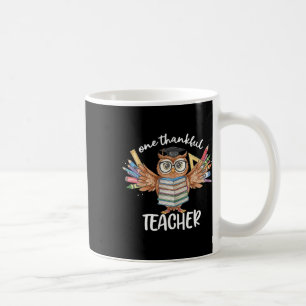 Caneca De Café Uma Coruja Professora Agradecida Dia de Ação de Gr
