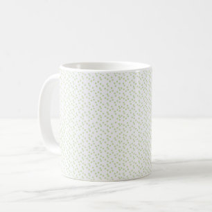 Caneca De Café Uma dispersão de quadrados verdes claros em branco