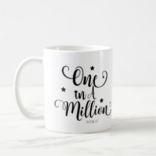 Caneca De Café UMA EM UM MILHÃO Tipografia & Estrelas Personaliza